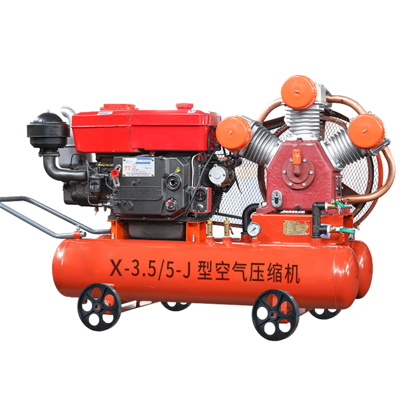 Mining air compressor X-3.27 mining machine diesel engine piston double tank air compressor